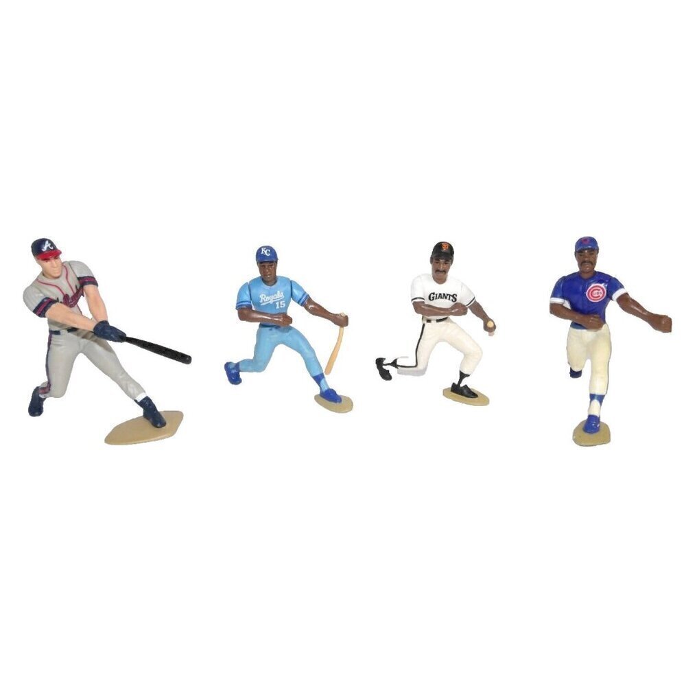 MBL Starting Line Up 3-4" action figures set of 4 vintage 1988, 1999 one damaged